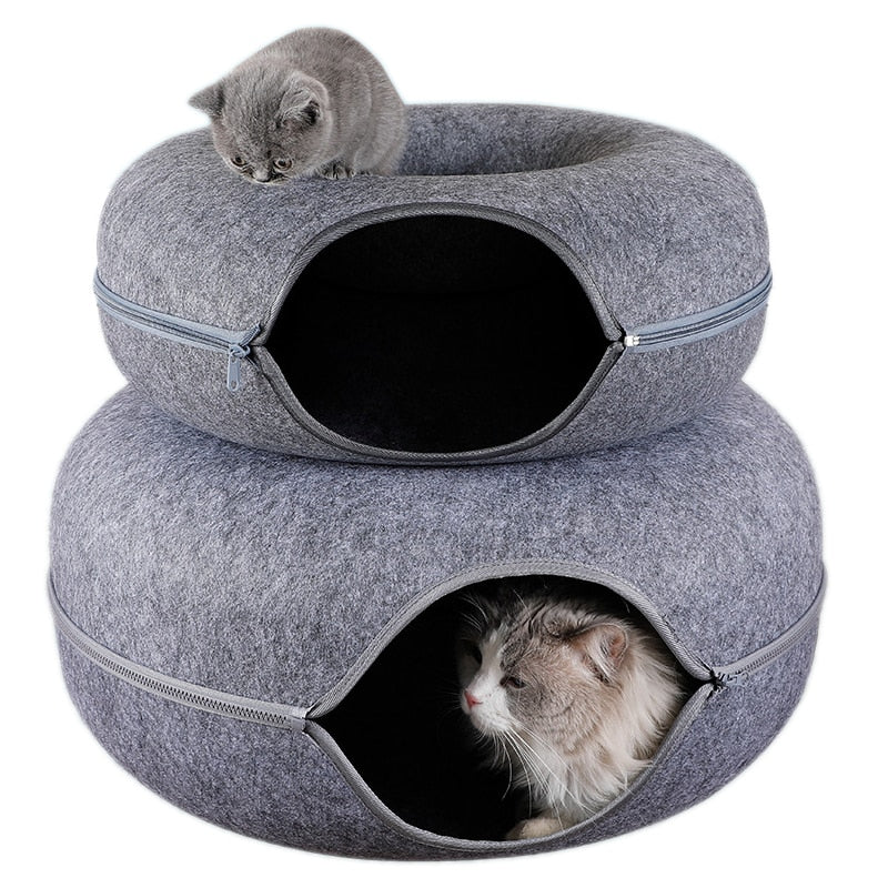 PetopiaPawMart™ "Hide-and-seek" Cat Tunnel Bed