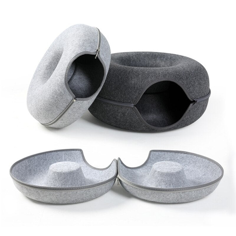 PetopiaPawMart™ "Hide-and-seek" Cat Tunnel Bed