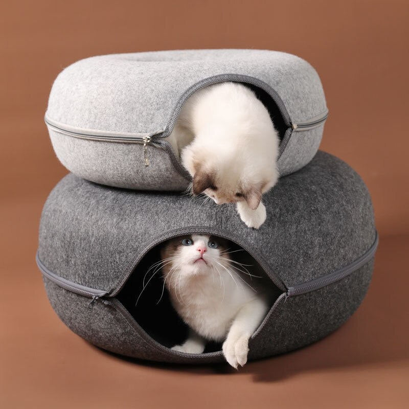 PetopiaPawMart™ "Hide-and-seek" Cat Tunnel Bed