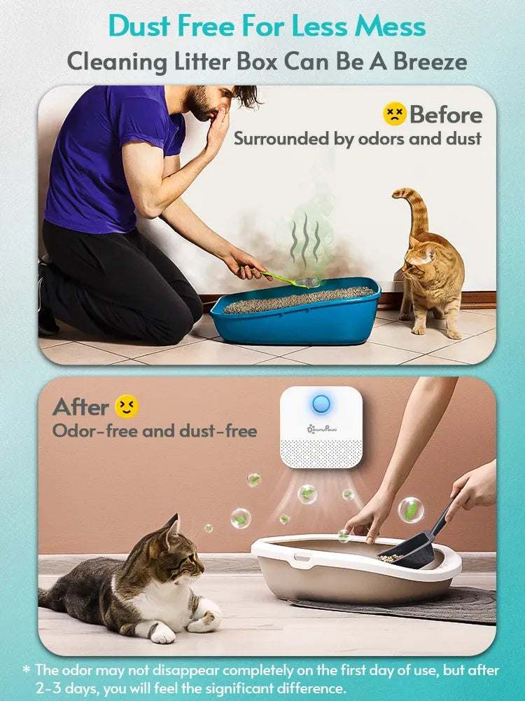 PetopiaPawMart™ DownyPaws Smart Cat Odor Purifier For Cat Litter Box